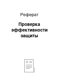 Реферат: Проверка эффективности защиты