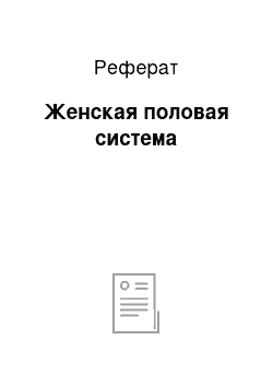 Реферат: Женская половая система