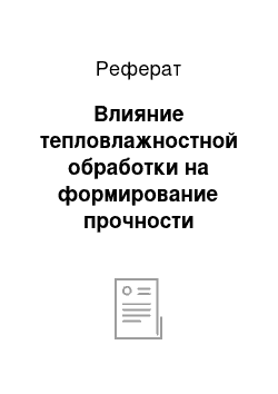 Реферат: Влияние тепловлажностной обработки на формирование прочности жаростойких композитов на основе шлаков и глин