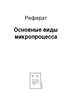 Реферат: Основные виды микропроцесса