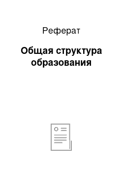 Реферат: Общая структура образования