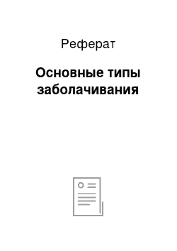 Реферат: Основные типы заболачивания