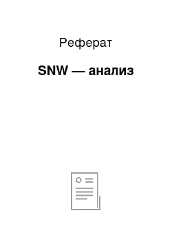 Реферат: SNW — анализ