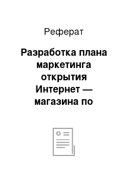 Реферат: Разработка плана маркетинга открытия Интернет — магазина по продаже кукол BJD