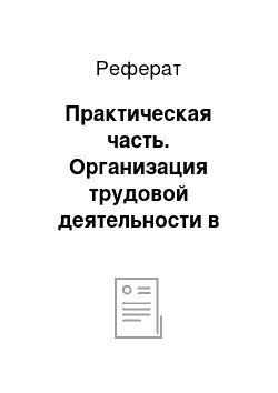 Реферат: Практическая часть. Организация трудовой деятельности в природе как фактор экологического воспитания дошкольников