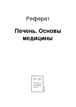 Реферат: Печень. Основы медицины