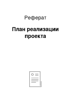 Реферат: План реализации проекта