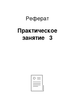 Реферат: Практическое занятие № 3