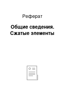 Реферат: Общие сведения. Сжатые элементы