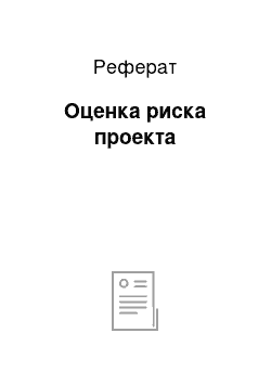 Реферат: Оценка риска проекта