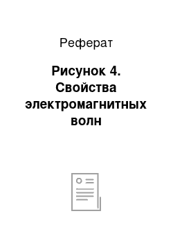 Реферат: Рисунок 4. Свойства электромагнитных волн