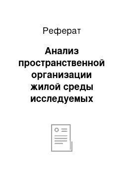 Реферат: Анализ пространственной организации жилой среды исследуемых райнов