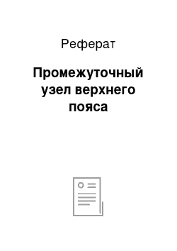 Реферат: Промежуточный узел верхнего пояса